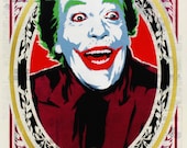 Stenciled Joker Cesar Romero Print