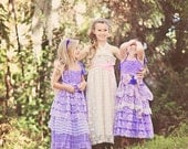 Flower Girl Tea Party Dress-Ruffled layers- Custom