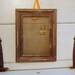 Distressed Wood Framed Earring Holder, Earring Display with a magnetic gold painted wood frame