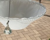 hanging light shade vintage fixture bird feeder repurpose planter candle holder
