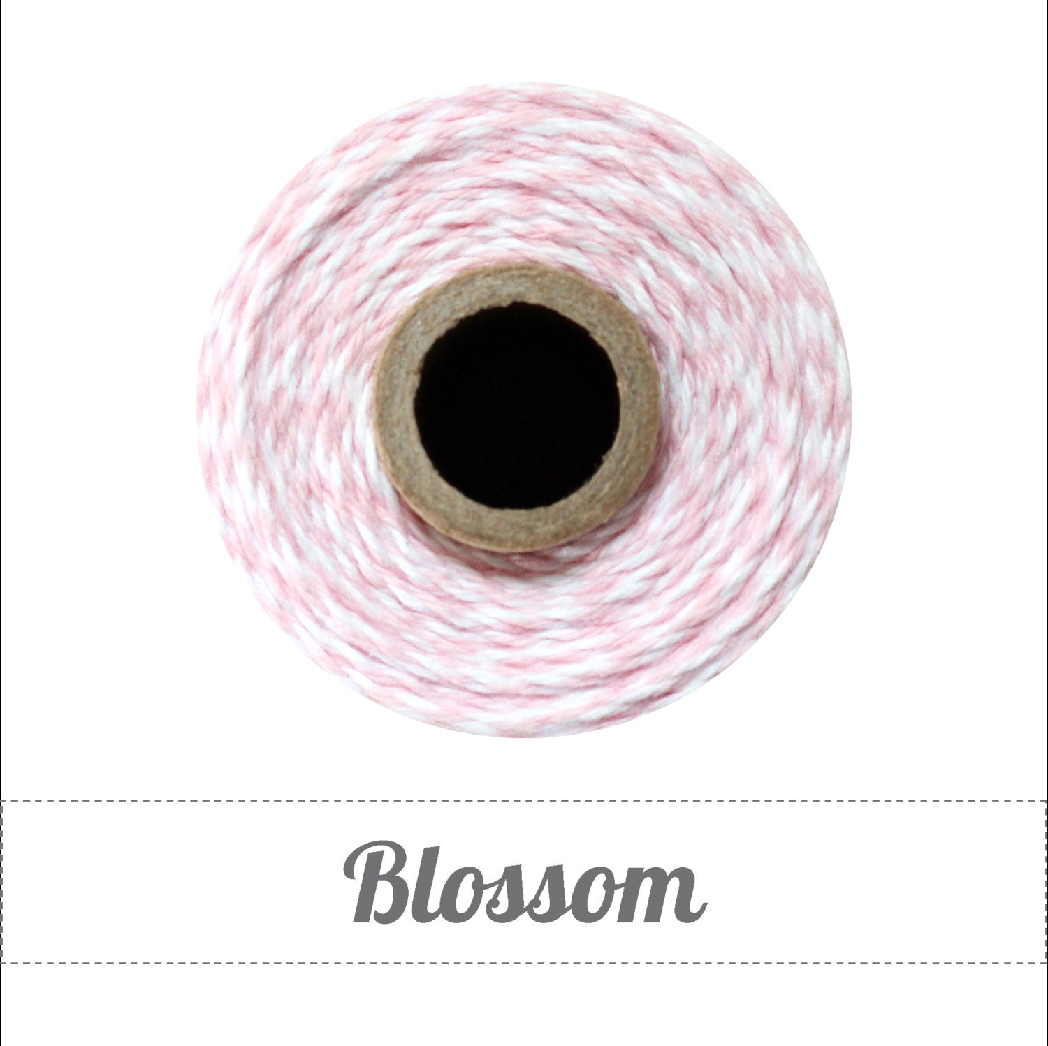Blossom - Light Pink and White Baker's Twine by The Twinery - 240 yard spool
