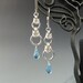 Graduated Byzantine Drop Chainmaille Earrings with Blue Topaz