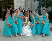 Tropical Real Touch & Silk Wedding Flower Package Calla Lilies, Roses, Orchids, Hydrangeas, Bamboo leaves