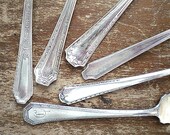 Vintage Silver Forks, Salad or Dessert Size, Shabby Chic  Mixed Pattern Silverplate Collection