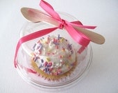 50 Clear Cupcake Boxes Cups WITH SPOON Party Favors Weddings Birthdays Baby Bridal Showers