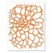 Modern Dahlia Flower No. 1 Digital Print Tangerine Orange Nectarine - Wall Art - Home Decor - Spring Summer - Under 20