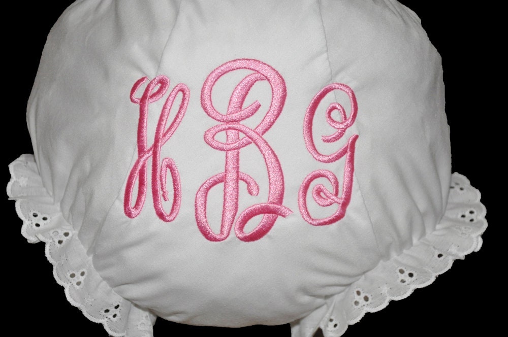 Monogrammed Bloomers Personalized Diaper Cover