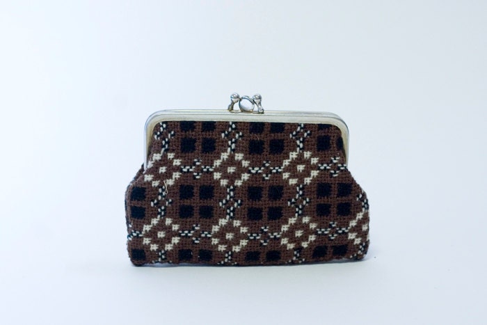 Vintage Welsh Tapestry Coin Change Purse