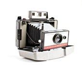 Vintage Polaroid Automatic 220 Land Camera With Hard Case - 1960s Instant Fold Up Accordion Photography / Retro Home Decor