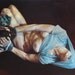 Unreliable Narrator II - original collaborative oil painting by Cara and Louie