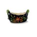 Vintage Majolica Mantle Vase Planter Blue with Floral Motif