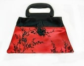 Child's Purse Asian Design Red & Black Little Girl's Handbag