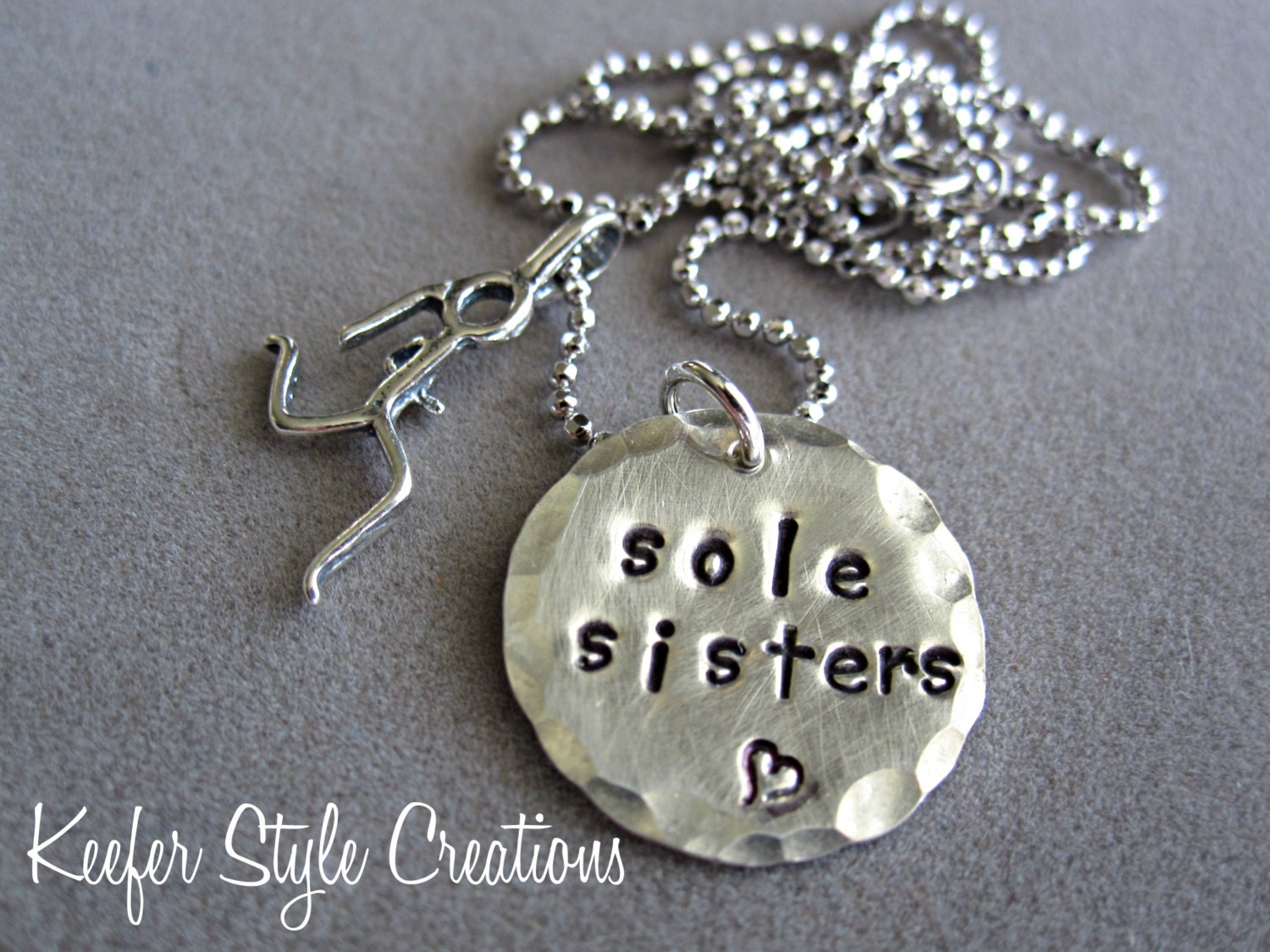 Hand Stamped Runner Necklace
