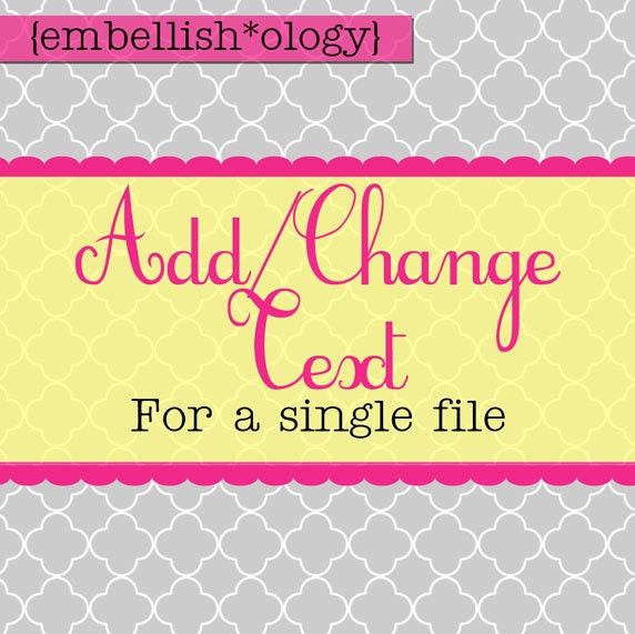 Add or Change Text - for a single file
