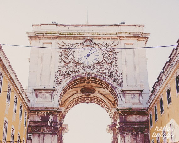 BOGO SALE - Travel Photography, European Photography, Charming, Lisbon Print, White Architecture, Romantic Travel Print - Under the Arch