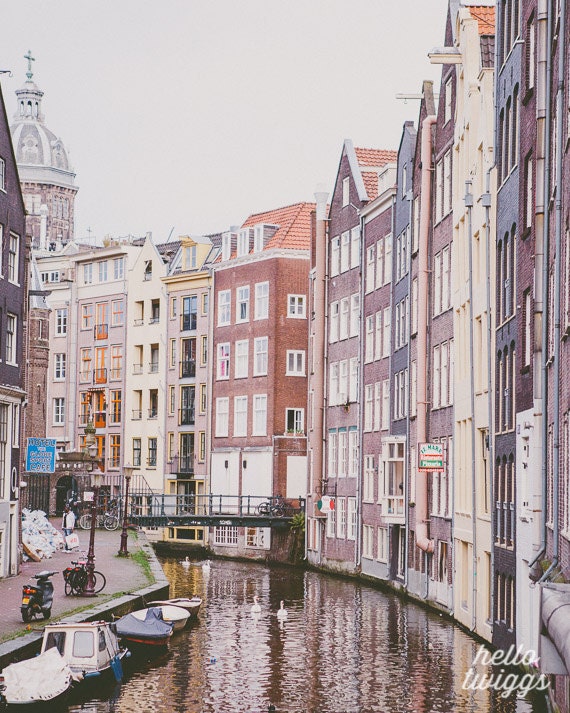 Amsterdam Photography, Travel Photography, Architecture, European Photography, Houses, Typical Dutch Houses, Street, Home Decor- Boats