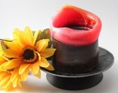 Medieval Black distressed metal candle holder