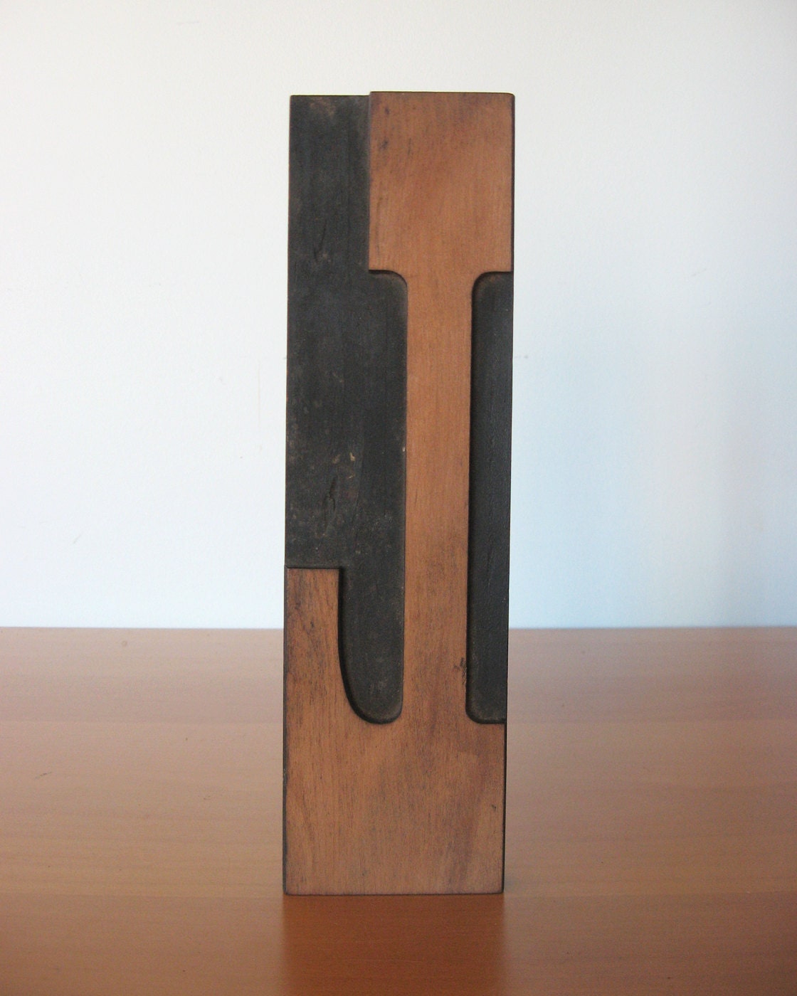 Vintage Letterpress L  - 12" - Industrial Decor