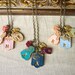 Mother's Day Letters Cluster - Children names necklace - Grandma Necklace