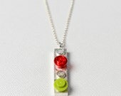 Lego Brick Necklace in Sterling Silver