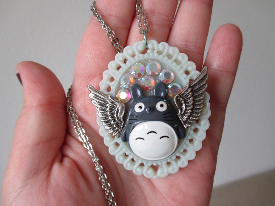 TOTORO Necklace - My Neighbor Totoro - FLYING TOTORO- Hayao Miyazaki
