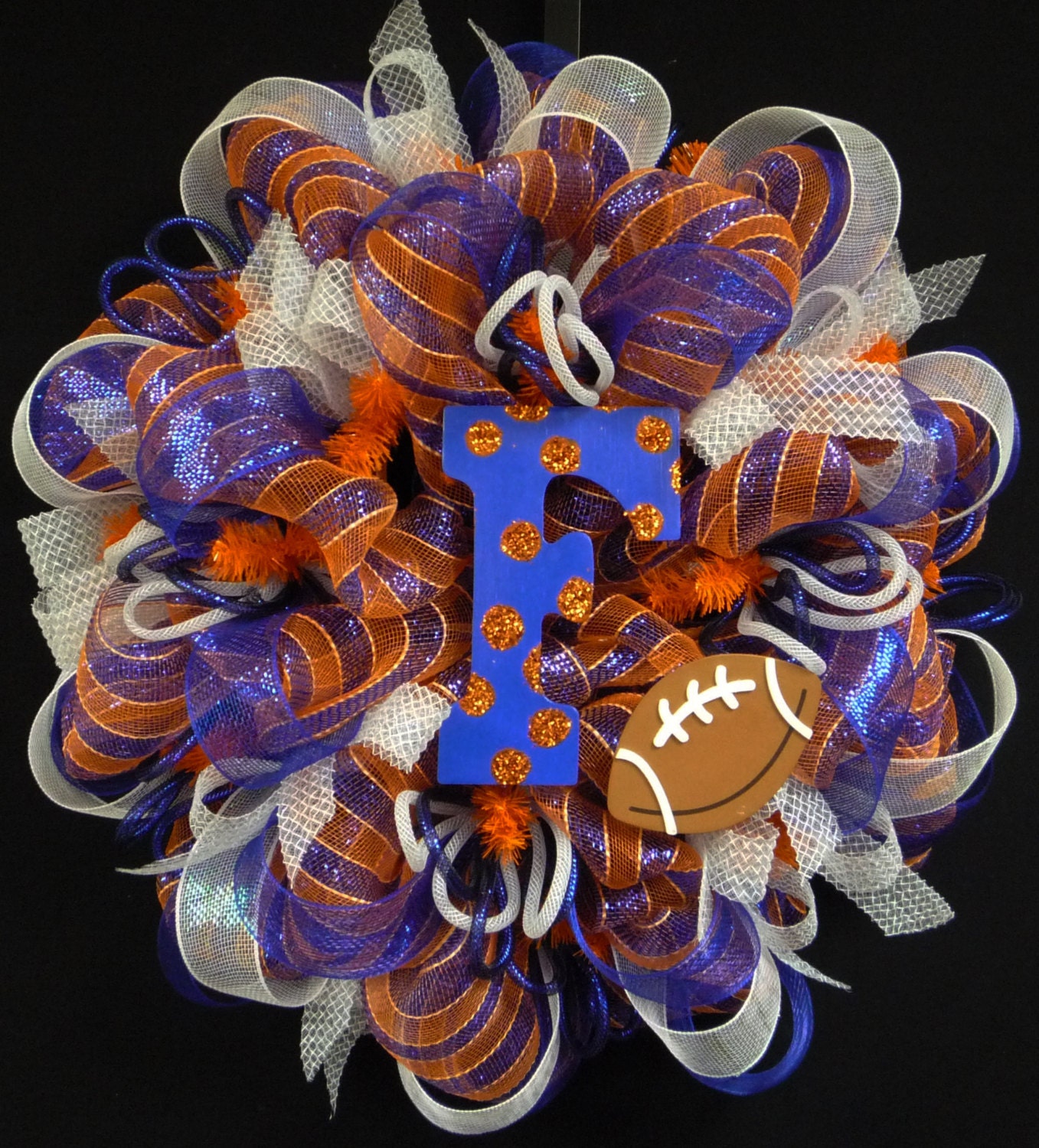 Florida Gators, Poly Mesh Wreath, College Football, Sports Fans, Gators, Sports Decor, Door Wreath - Item 731