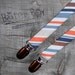 Preppy blue diagonal stripe little boy matching suspenders - photo prop, wedding, ring bearer, accessory