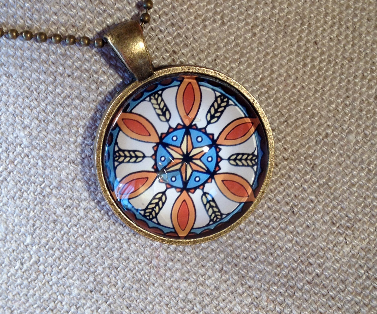 Abundance Hex Sign Pendant Necklace
