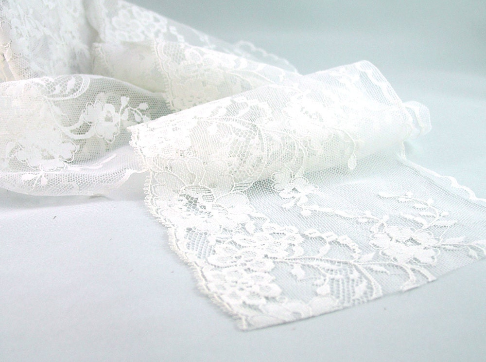 Extra Wide White Lace Trim Craft and Sewing Supplies