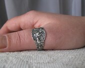 Sterling Ring - Sterling Spoon Ring - Spoon Jewelry - "Love Birds" by Wendell Mfg. Co. STERLING, 1895 - HIGHLY COLLECTIBLE