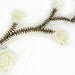 Ivory Vines - Beaded Wedding Headband on Ribbon Ties