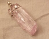 Pink Kunzite Crystal (22 ct) Pendant in Sterling