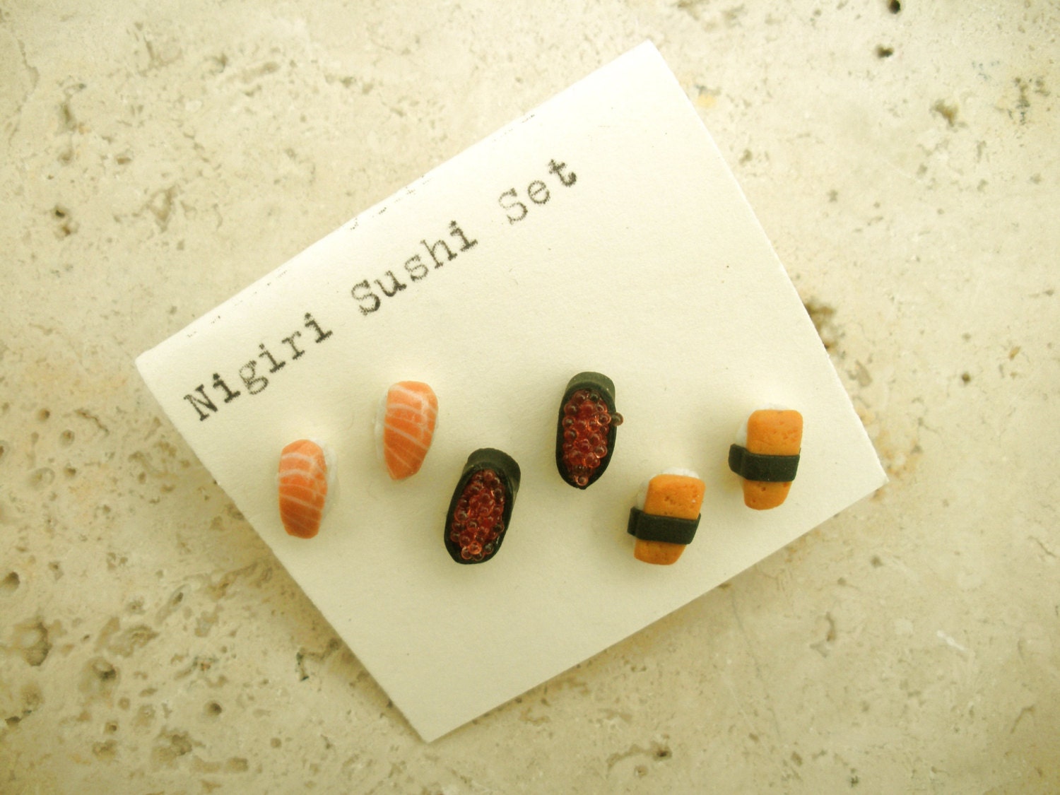 Miniature NIGIRI SUSHI post/stud style EARRING set