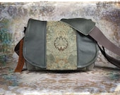 Leather Camera Bag New  -  Dark Olive Tapestry Medium DSLR - Pre-Order