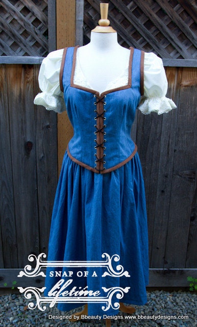 Belle Once Upon A Time Peasant Dress A Inspired Costume Adult Screen Quality Emilie de Ravin