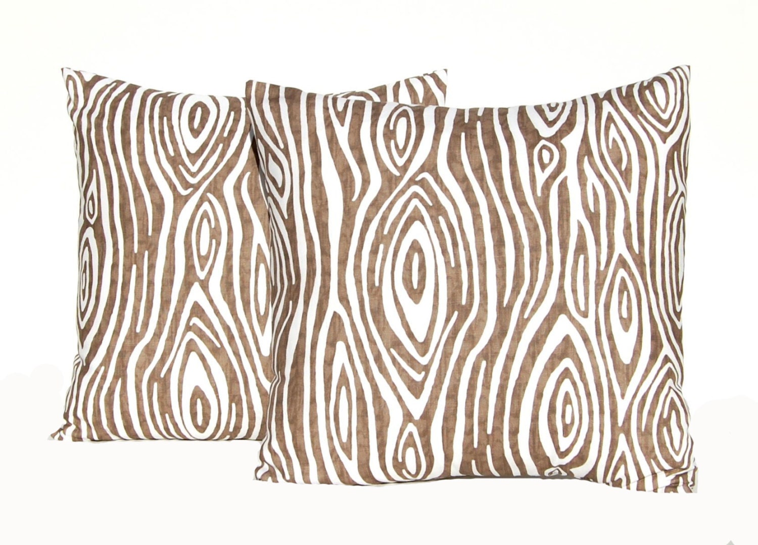 MEMORIAL DAY SALE Euro Sham Decorative Throw Pillow Cover One Italian Brown Willow 24 x 24 Cushion Covers Woodgrain Natural