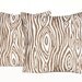 MEMORIAL DAY SALE Decorative Throw Pillow Covers Pair of Two Italian Brown Willow 16 x 16 Cushion Covers Woodgrain Natural