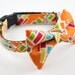 Mod Blocks Orange Dog Bowtie Collar