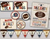 Digital Vintage Football Party Pack