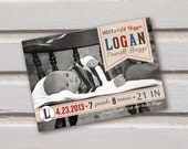 Digital Baseball Baby Announcement