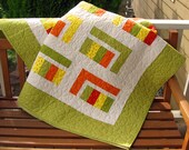 Twin Coverlet in Juicy Citrus Colors