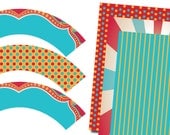 DIY Printable Vintage Carnival Circus Cupcake Wrappers and Coordinating Digital Paper Il_170x135