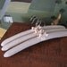 Padded Hangers, Natural Homespun Linen with Natural Organic Cotton Ribbon Accent (Set of 3)