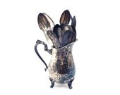 Vintage silver plate flatware & pitcher