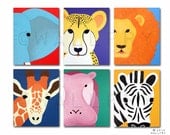 Art for children jungle baby nursery. Safari nursery art. Art for kids wall art. Zoo animal nursery decor, kids decor. Any 4 8x10 prints