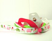 Turtles Ponytail Streamer - Magenta, Apple Green, Hot Pink - Ponytail Holder - M2MG