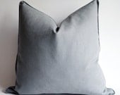 Sukan / 1 Piece grey linen pillows - shams - decorative linen pillows - shams - french linen pillows - natural linen pillows
