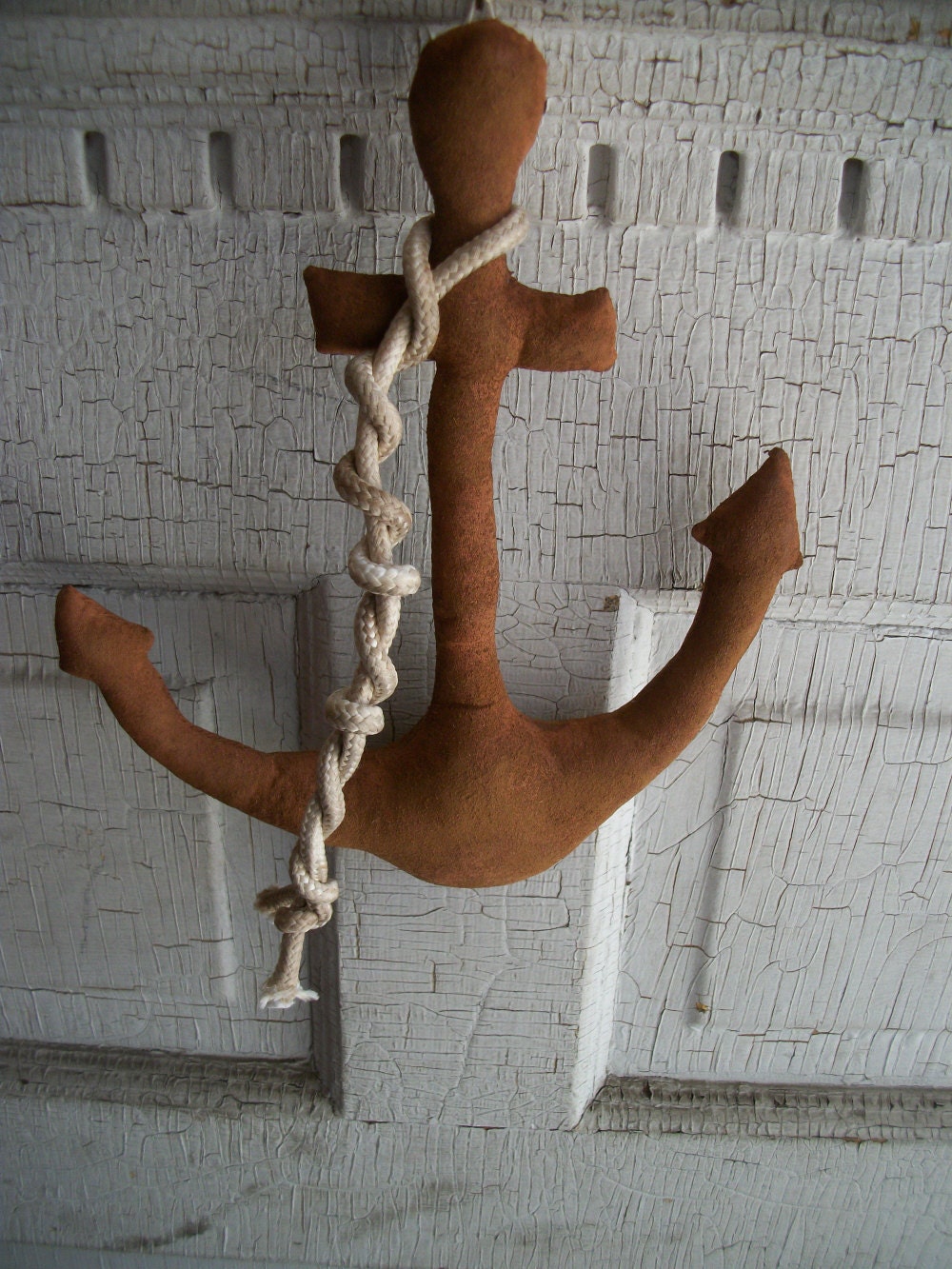 Primitive Nautical Rusty Anchor Large Quirky Ornie