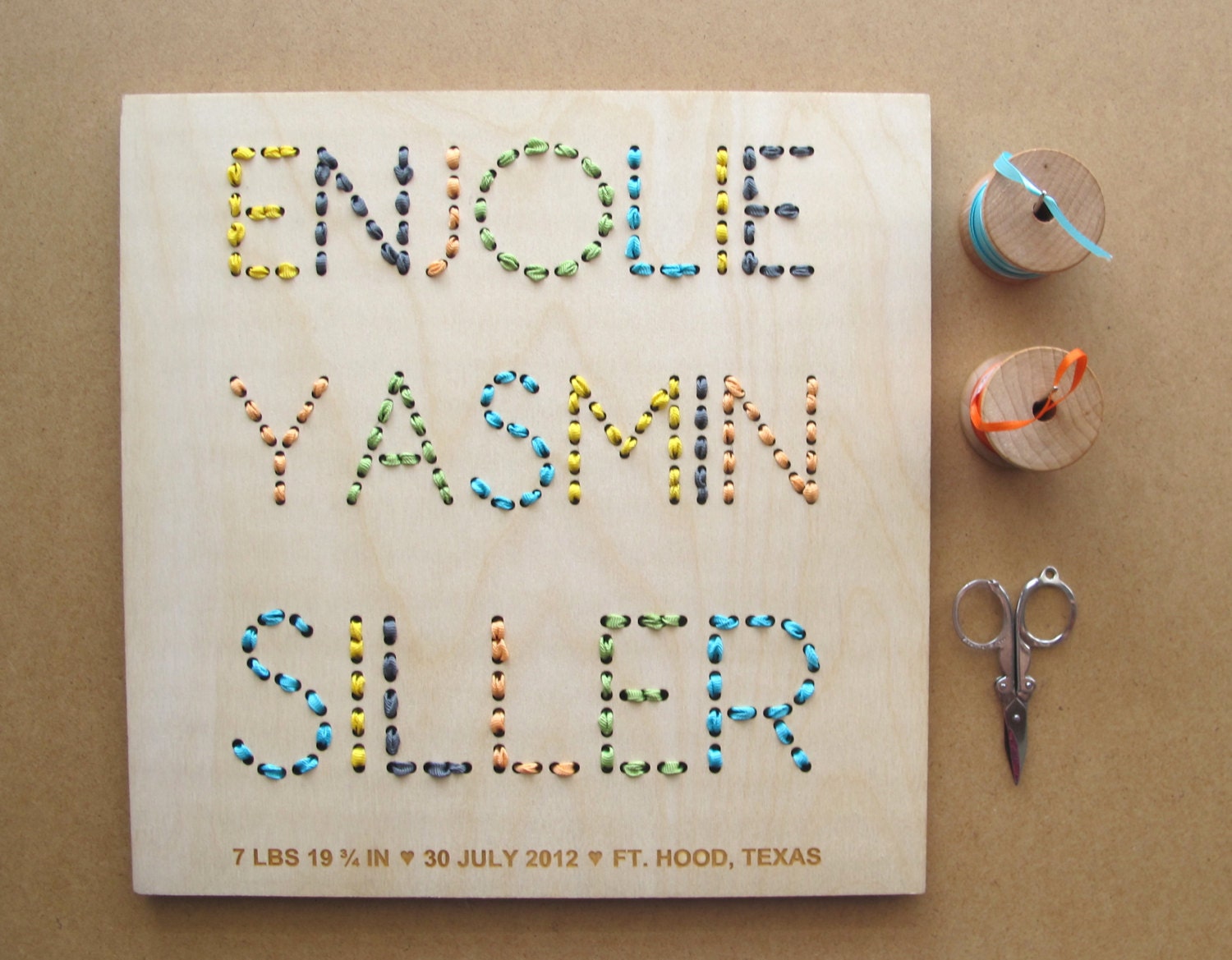 simple. modern. unique. birth announcement - custom wall art