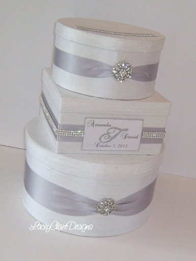 Wedding Gift Box, Bling Card Box, Rhinestone Money Holder  - Custom Made